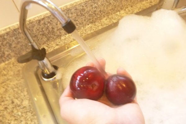Wash the fruit first!